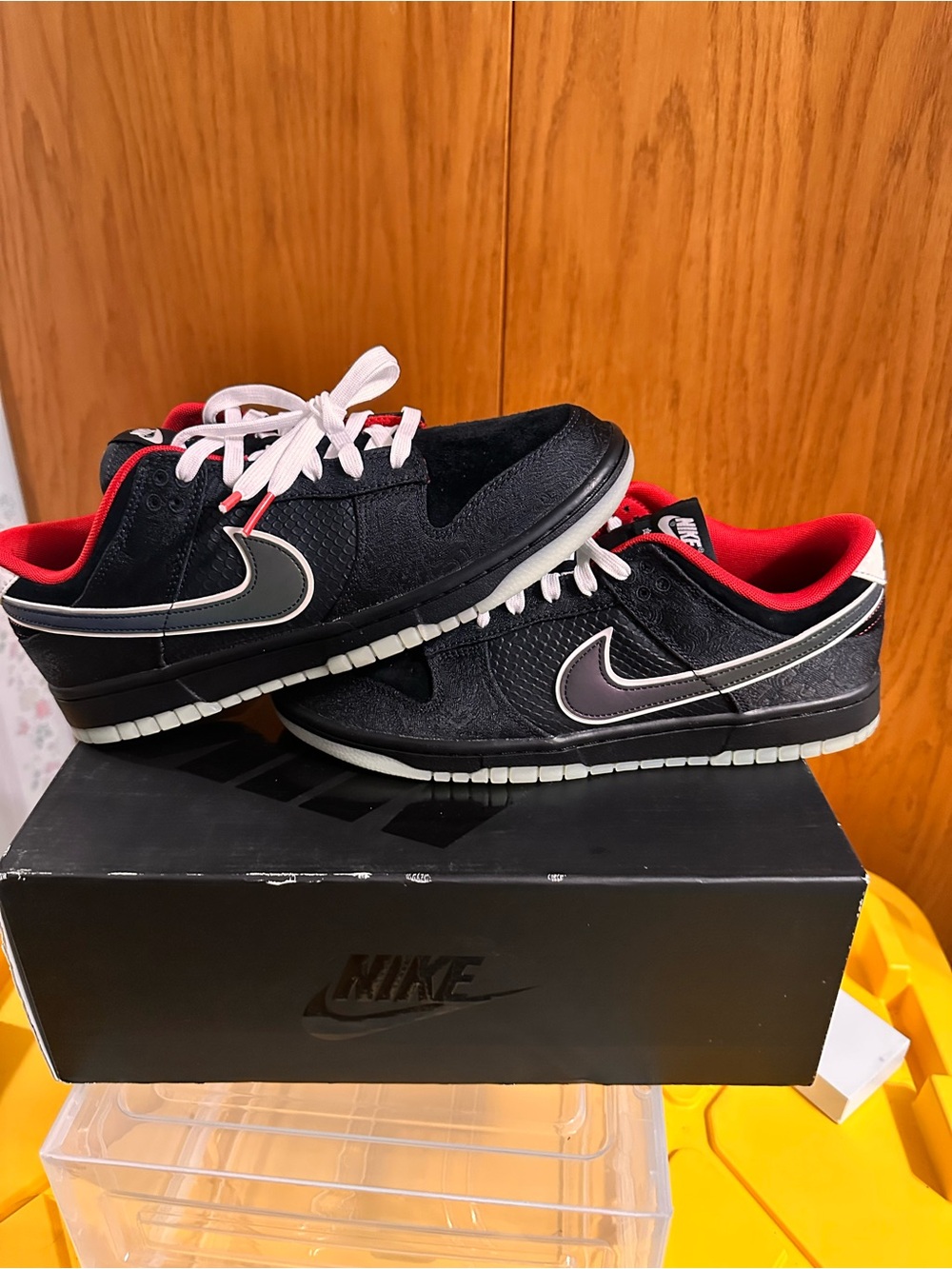 Nike Dunk Low Retro LPL DO2327-011 Black/White/Red Men's Athletic Shoes